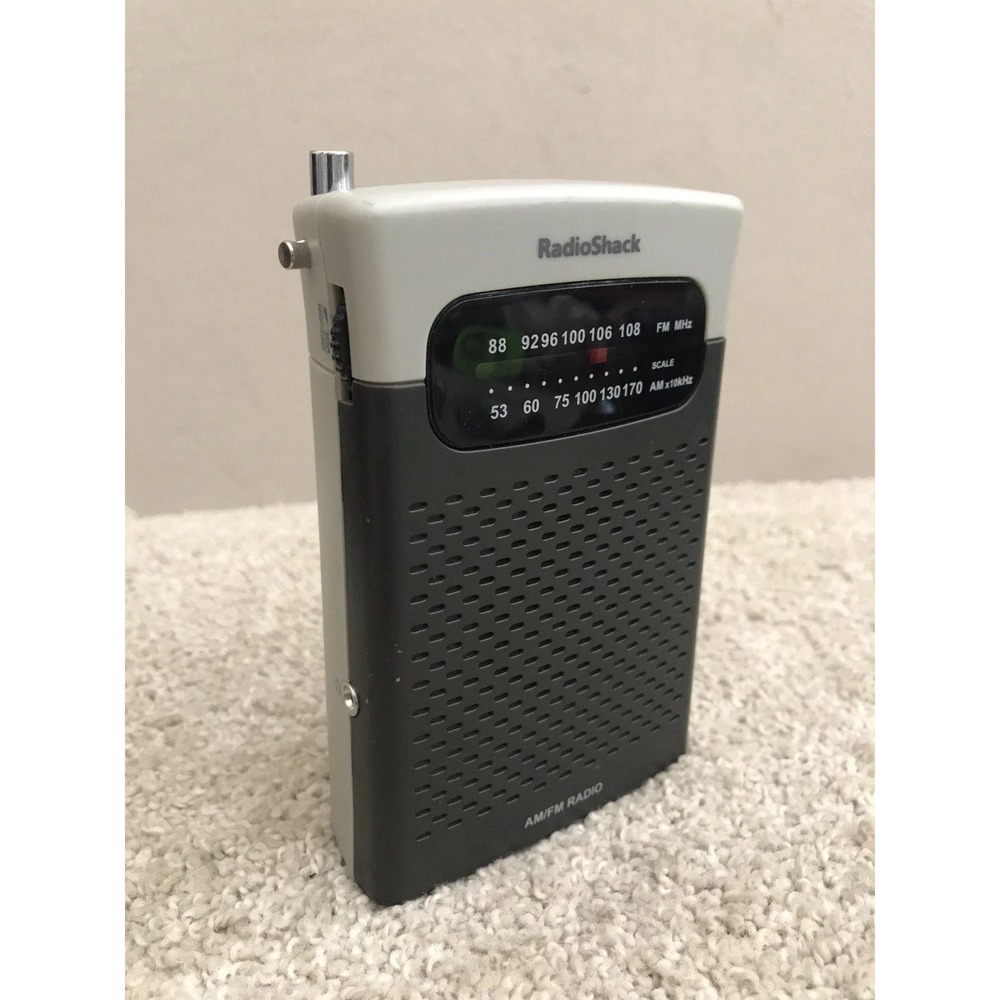 RadioShack AM/FM Pocket Radio 12-467 Portable Handheld Transistor Grey